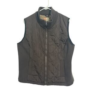 Ruff Hewn Women’s Size XL Brown Faux Fur Lining Pockets Vest